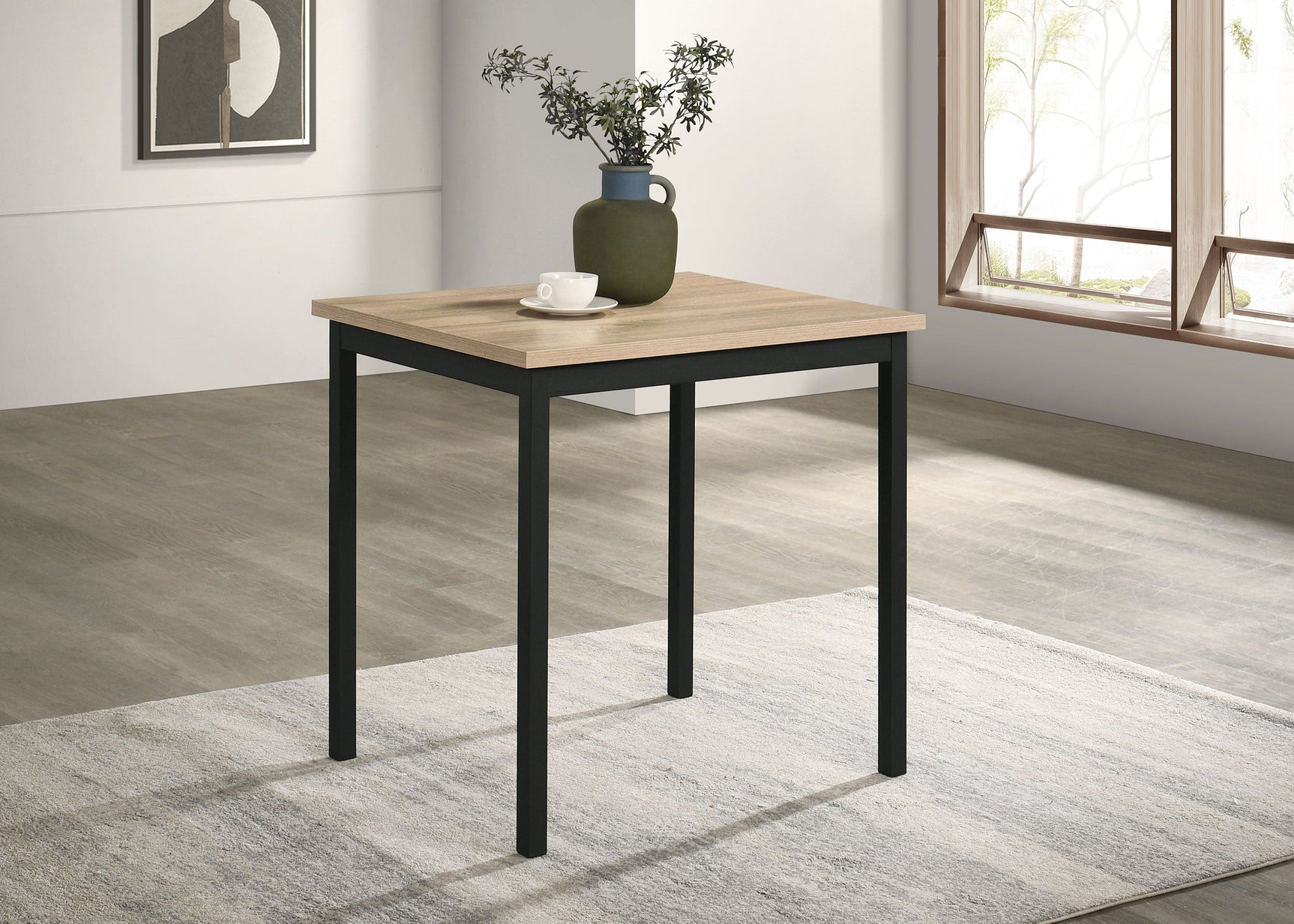 Garza Space Saving Rectangular Dining Table Greige Oak - Tampa Furniture Outlet