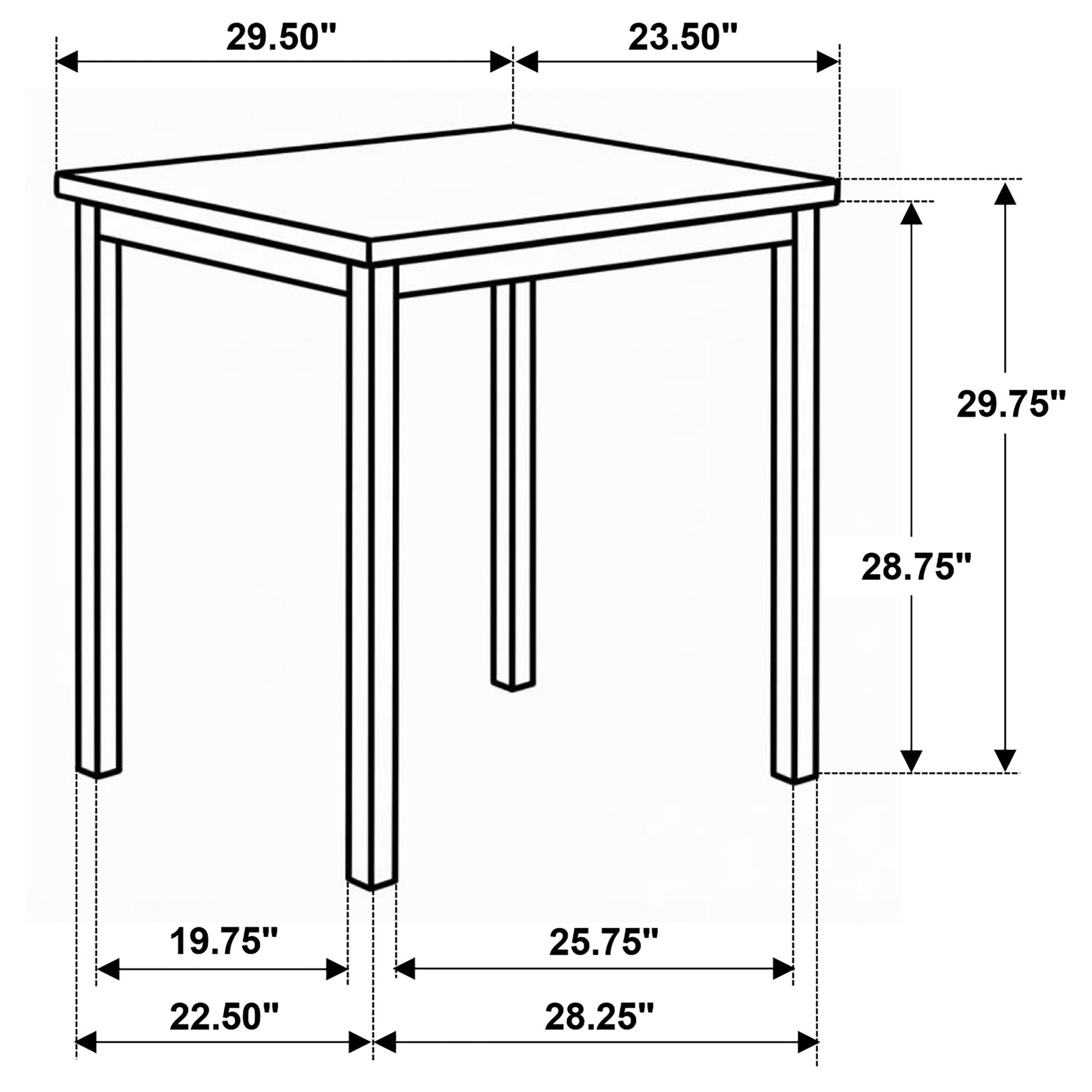 Garza Space Saving Rectangular Dining Table Greige Oak - Tampa Furniture Outlet
