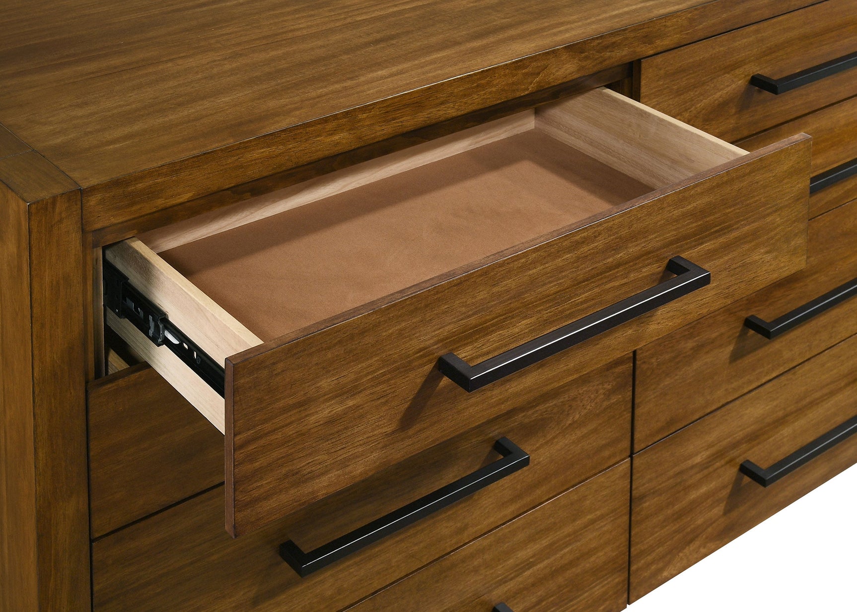 Adderley 8-drawer Bedroom Dresser and Mirror Warm Brown - Tampa Furniture Outlet