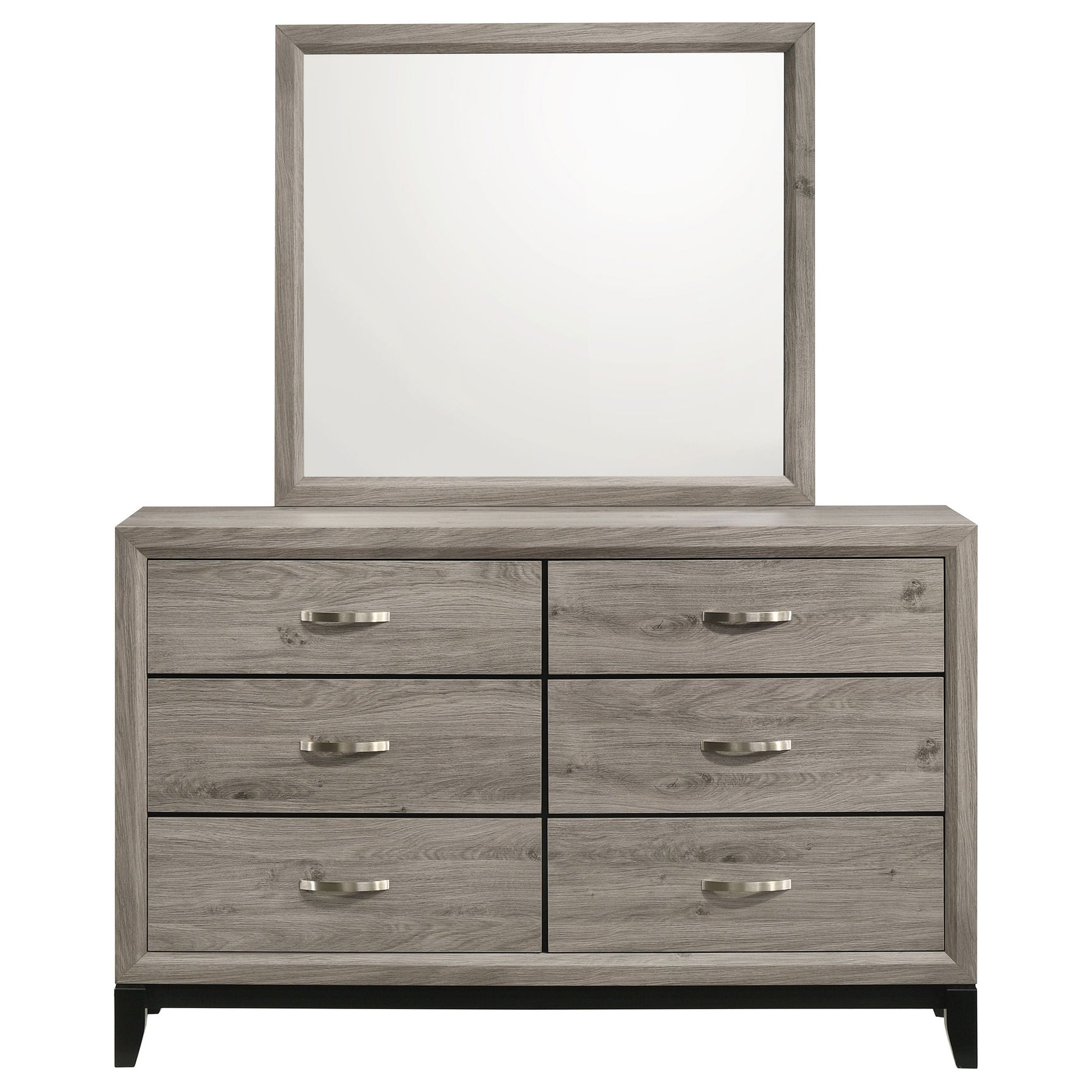 Watson 6-drawer Bedroom Dresser and Mirror Light Taupe - Tampa Furniture Outlet