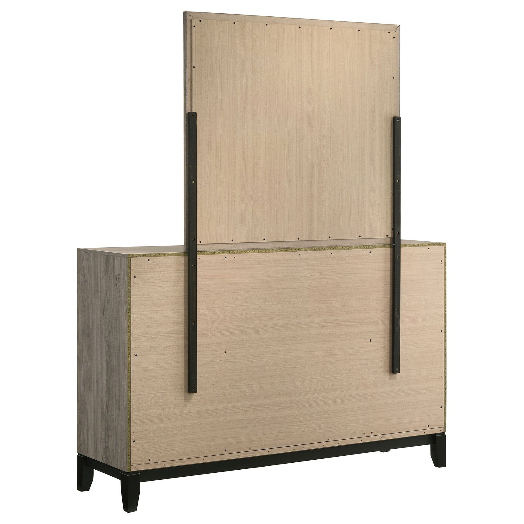 Watson 6-drawer Bedroom Dresser and Mirror Light Taupe - Tampa Furniture Outlet