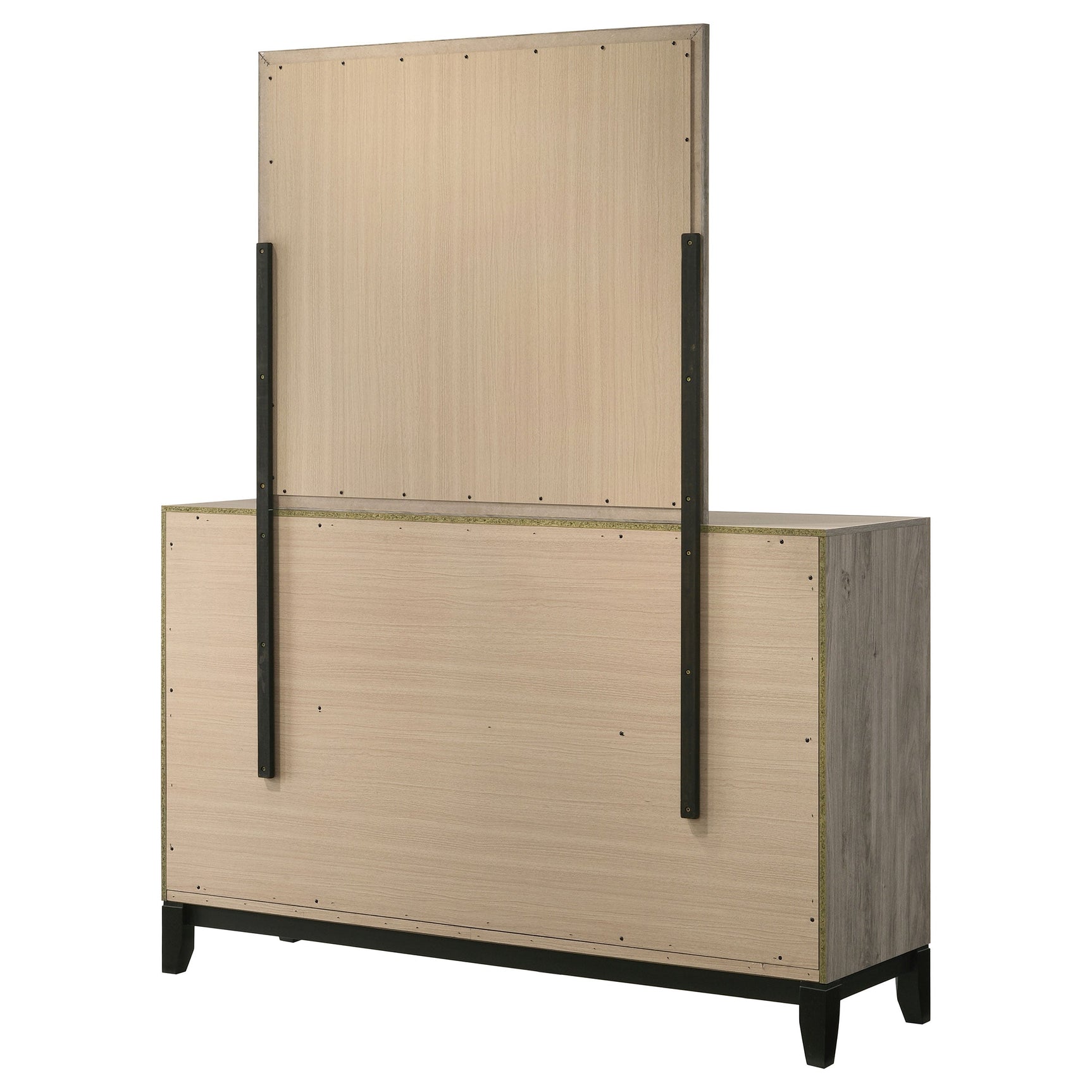 Watson 6-drawer Bedroom Dresser and Mirror Light Taupe - Tampa Furniture Outlet