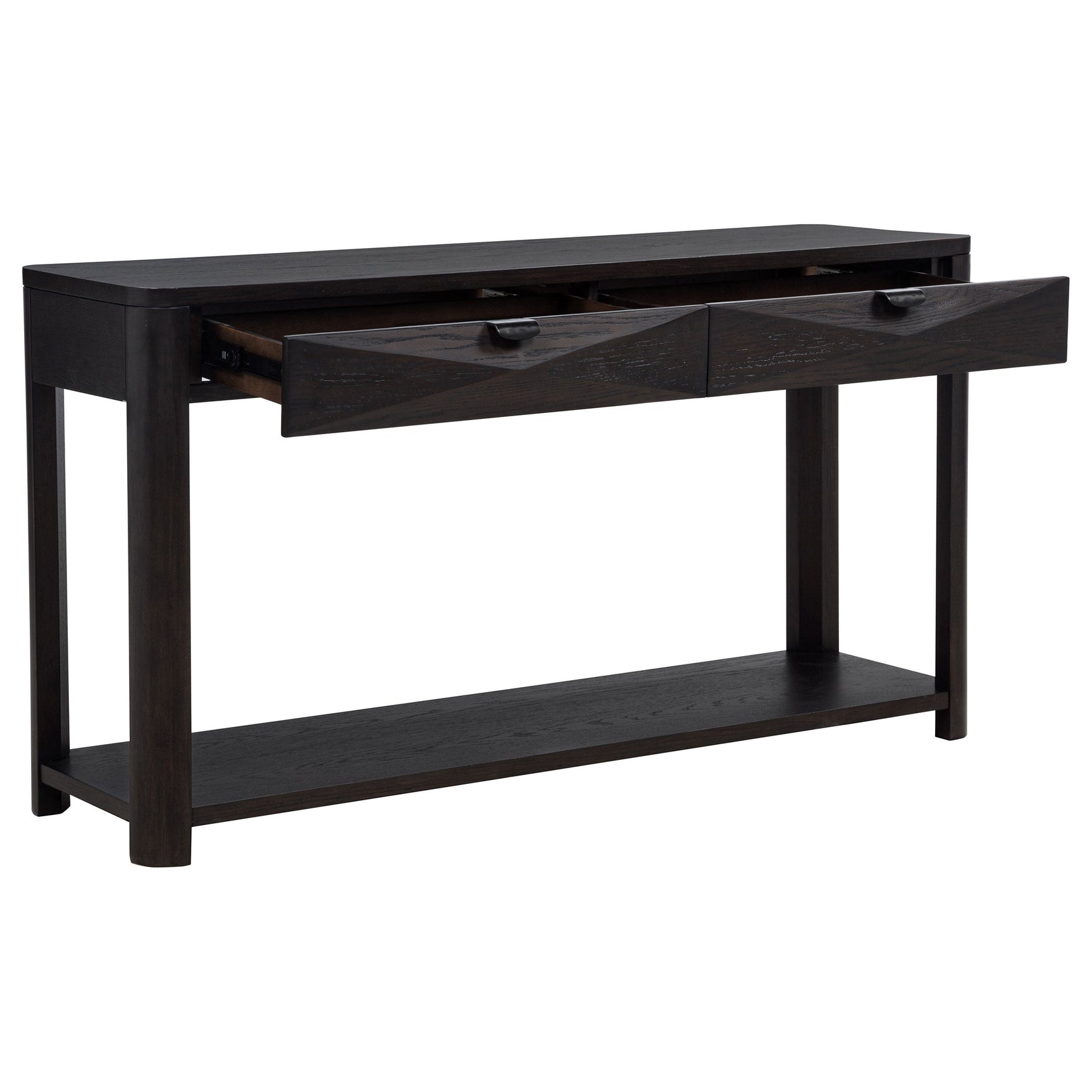 Marcelo Sofa Console Table with 2 Drawers and Shelf Coffee