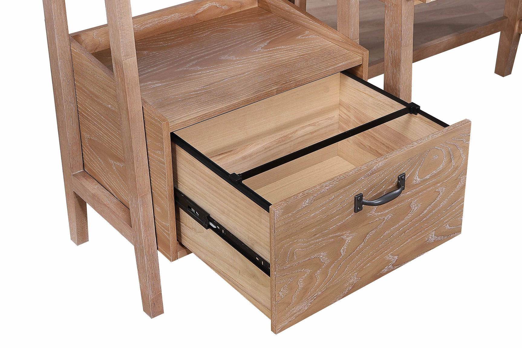 Fabian 4-piece Computer Desk and Bookshelf Set Distressed Light Brown - Tampa Furniture Outlet