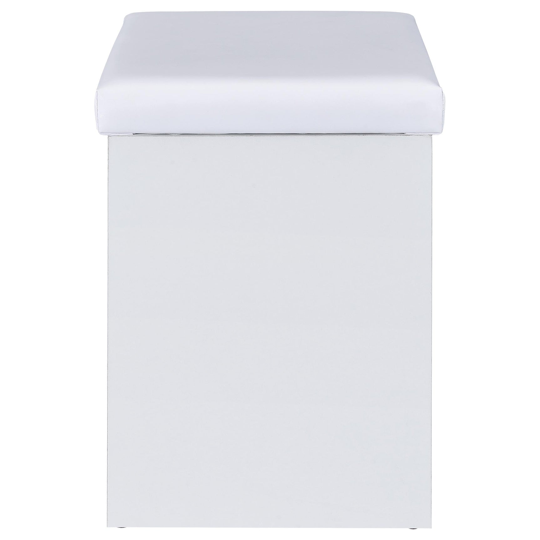 Bunbury Makeup Vanity Table Set Storage Mirror and Stool White - Tampa Furniture Outlet