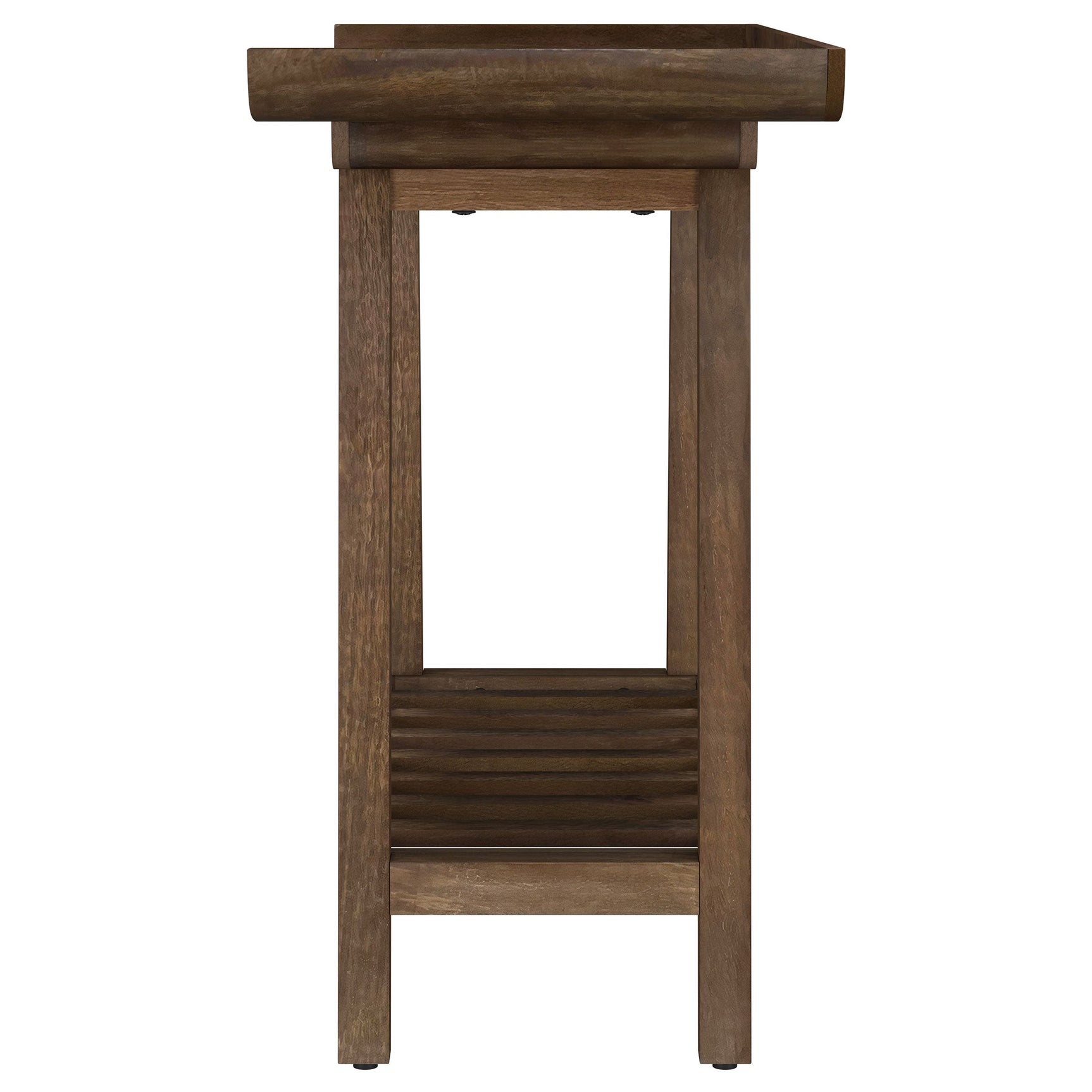 Ornelas 46-inch Console Table with Slatted Shelf Mango Brown - Tampa Furniture Outlet