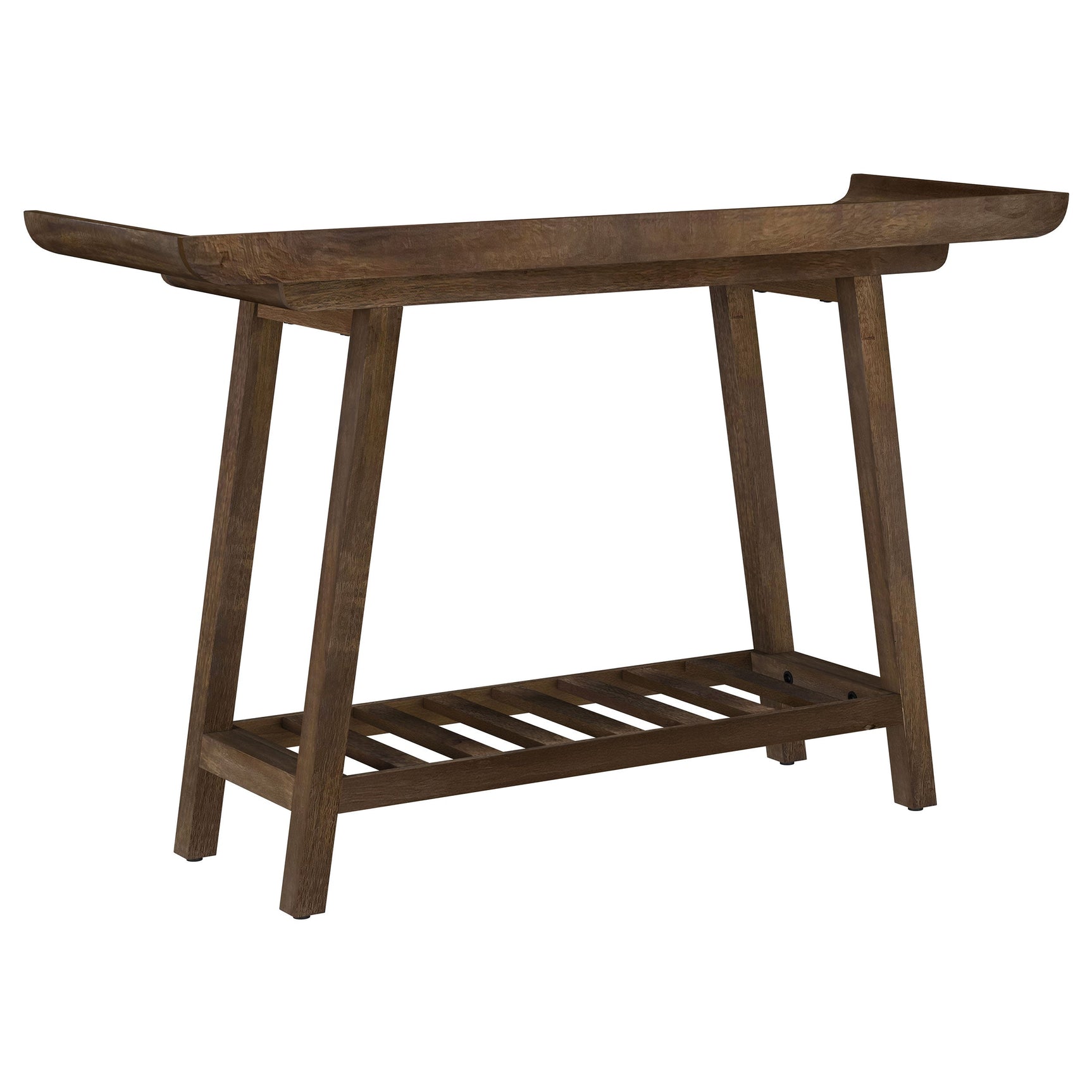 Ornelas 46-inch Console Table with Slatted Shelf Mango Brown - Tampa Furniture Outlet