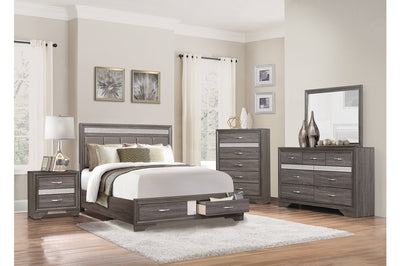 Bedroom-Luster Collection(Gray) - Tampa Furniture Outlet