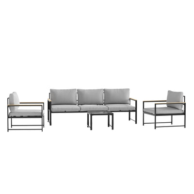 Burbank Outdoor Aluminum Furniture Set - Tampa Furniture Outlet