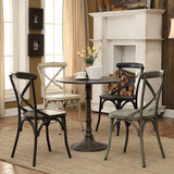 Oswego Round 30-inch Bistro Dining Table Bronze - Tampa Furniture Outlet
