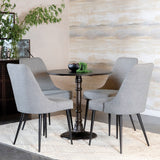 Oswego Round 30-inch Bistro Dining Table Bronze - Tampa Furniture Outlet