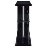 Prescott Rectangular Home Wine Table Black High Gloss - Tampa Furniture Outlet