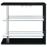 Prescott Rectangular Home Wine Table Black High Gloss - Tampa Furniture Outlet