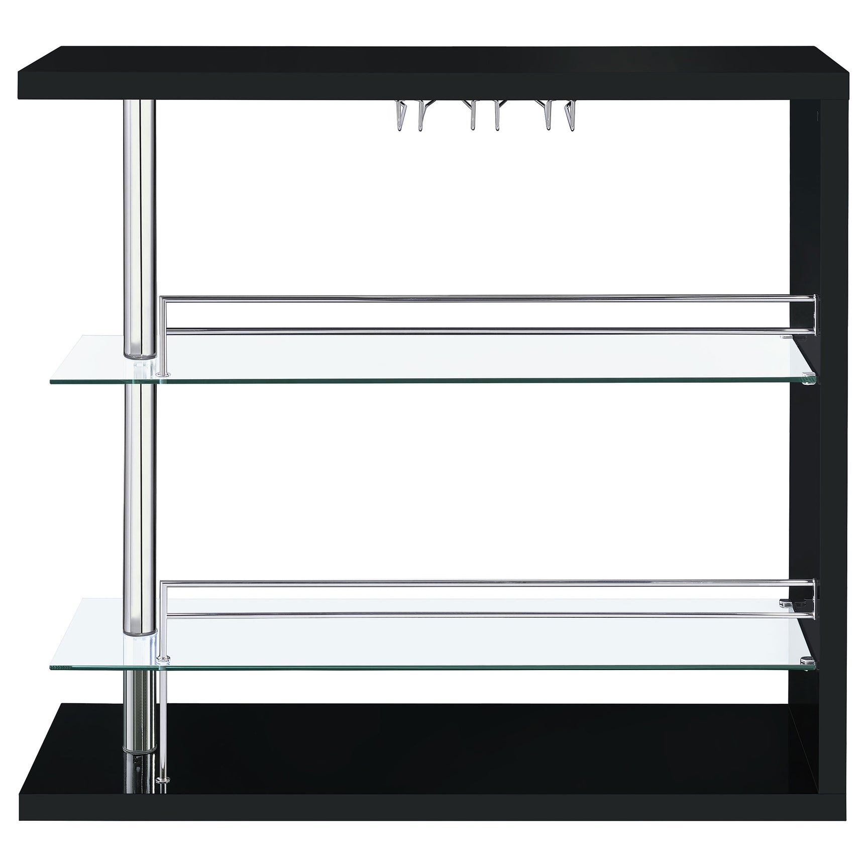 Prescott Rectangular Home Wine Table Black High Gloss - Tampa Furniture Outlet