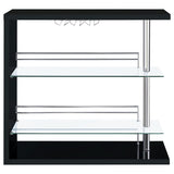 Prescott Rectangular Home Wine Table Black High Gloss - Tampa Furniture Outlet