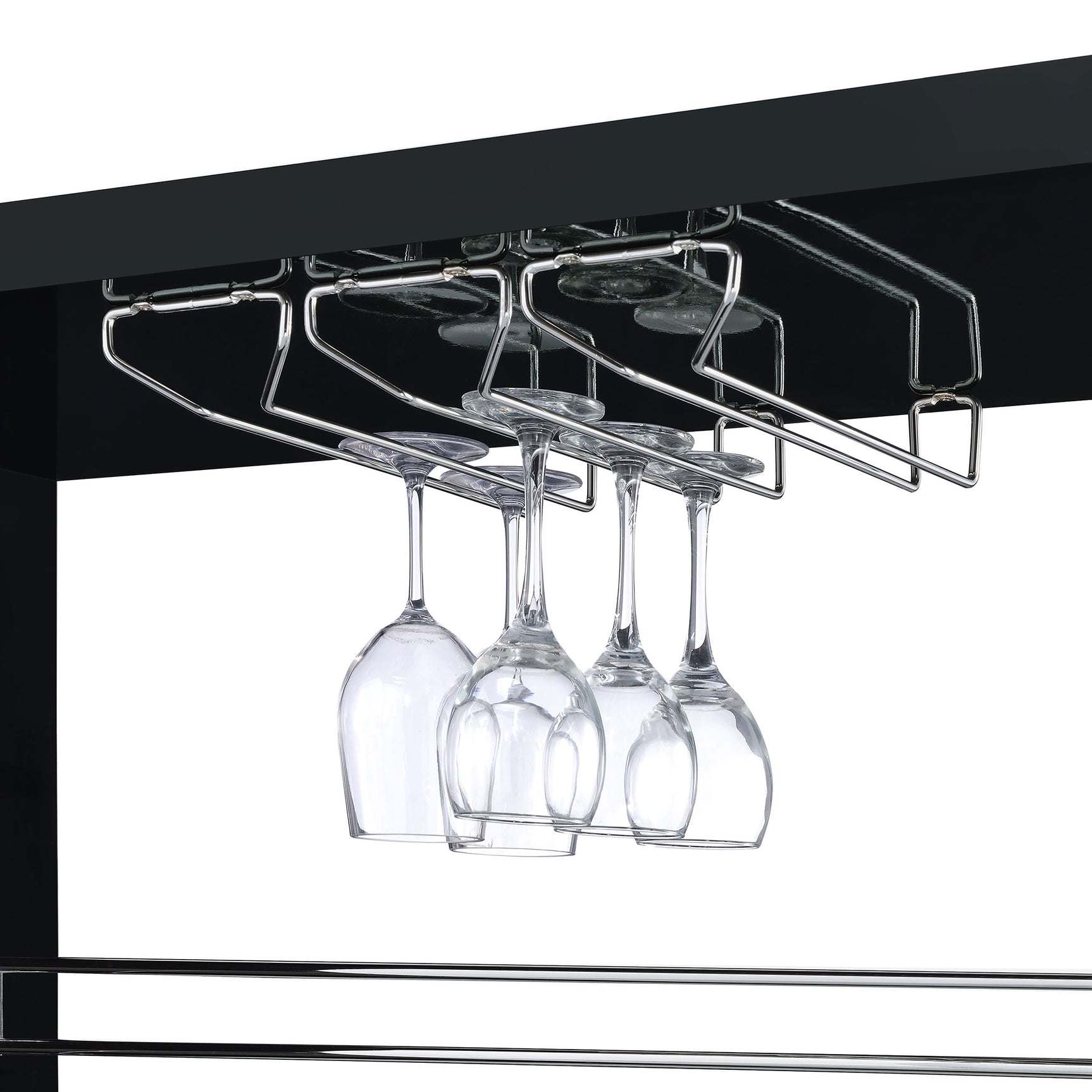 Prescott Rectangular Home Wine Table Black High Gloss - Tampa Furniture Outlet