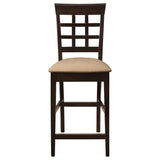 Gabriel Lattice Back Counter Chair Cappuccino (Set of 2) - Tampa Furniture Outlet