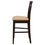 Gabriel Lattice Back Counter Chair Cappuccino (Set of 2) - Tampa Furniture Outlet