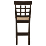 Gabriel Lattice Back Counter Chair Cappuccino (Set of 2) - Tampa Furniture Outlet