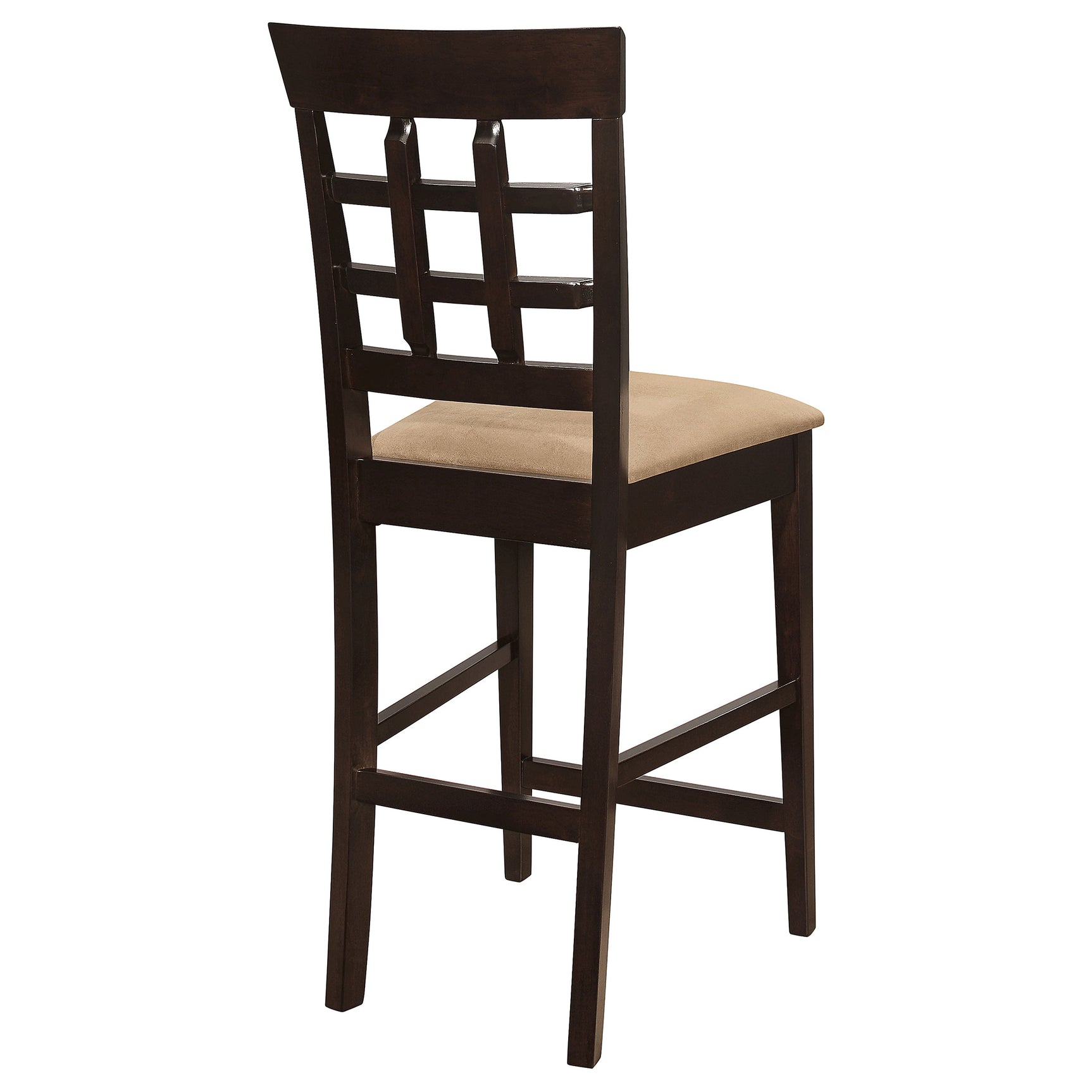 Gabriel Lattice Back Counter Chair Cappuccino (Set of 2) - Tampa Furniture Outlet