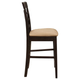 Gabriel Lattice Back Counter Chair Cappuccino (Set of 2) - Tampa Furniture Outlet