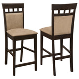 Tampa Furniture Outlet - Coaster - Gabriel Closed Back Counter Chair Cappuccino (Set of 2) - 100219