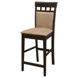 Gabriel Closed Back Counter Chair Cappuccino (Set of 2) - Tampa Furniture Outlet