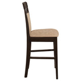 Gabriel Closed Back Counter Chair Cappuccino (Set of 2) - Tampa Furniture Outlet