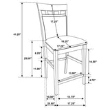 Gabriel Closed Back Counter Chair Cappuccino (Set of 2) - Tampa Furniture Outlet