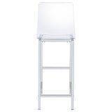 Juelia Clear Acrylic Bar Chair Chrome (Set of 2) - Tampa Furniture Outlet