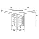 Gabriel 5-piece Square Counter Height Dining Set Cappuccino - Tampa Furniture Outlet