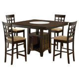 Gabriel 5-piece Square Counter Height Dining Set Cappuccino - Tampa Furniture Outlet