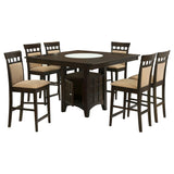 Gabriel 7-piece Square Counter Height Dining Set Cappuccino - Tampa Furniture Outlet