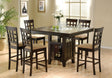 Tampa Furniture Outlet - Coaster - Gabriel 7-piece Square Counter Height Dining Set Cappuccino - 100438-S7