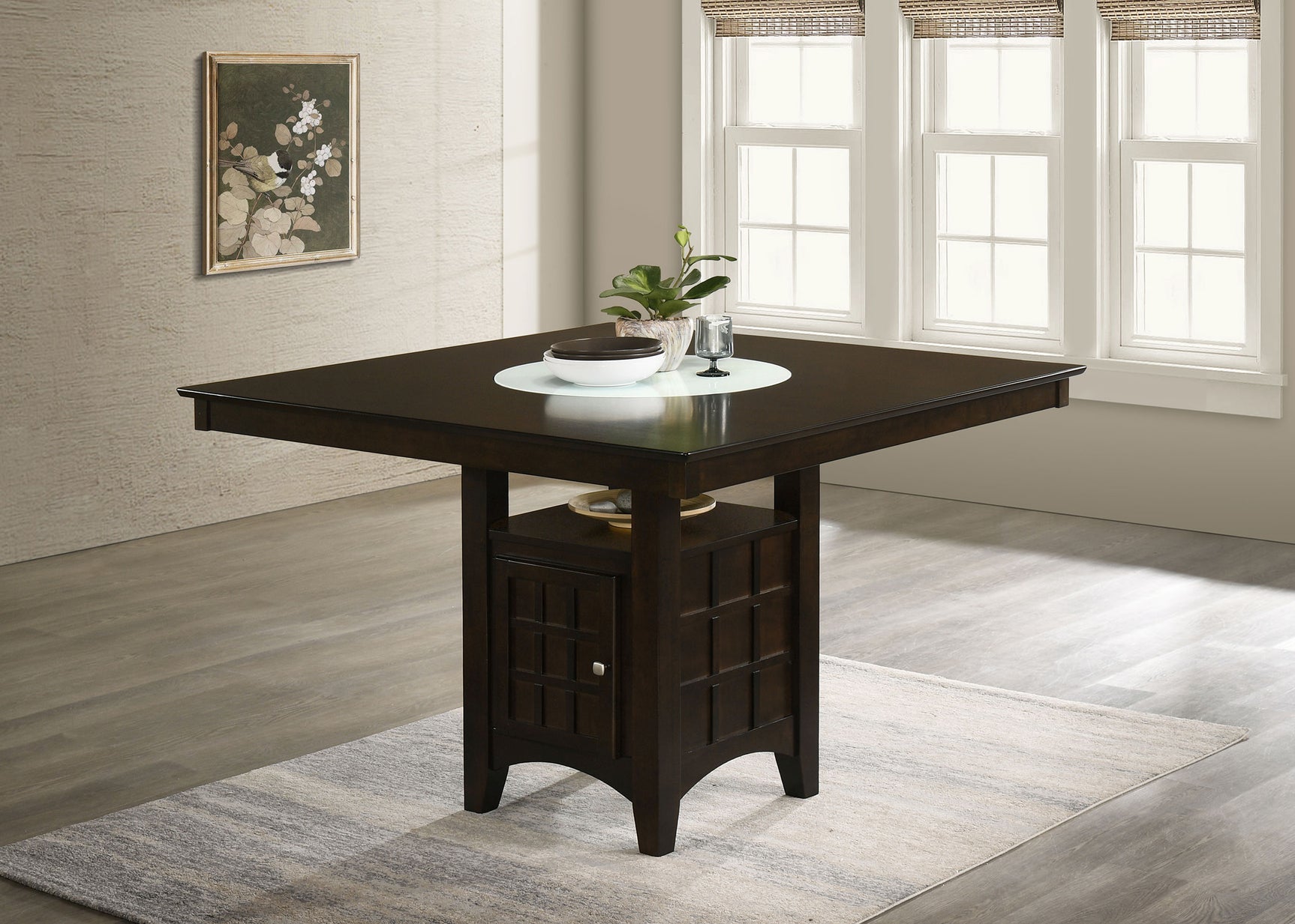 Gabriel 52-inch Counter Height Dining Table Cappuccino - Tampa Furniture Outlet