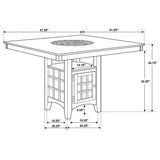 Gabriel 52-inch Counter Height Dining Table Cappuccino - Tampa Furniture Outlet