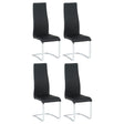Tampa Furniture Outlet - Coaster - Montclair Upholstered Dining Side Chair Black (Set of 4) - 100515BLK