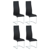 Tampa Furniture Outlet - Coaster - Montclair Upholstered Dining Side Chair Black (Set of 4) - 100515BLK
