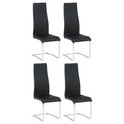 Tampa Furniture Outlet - Coaster - Montclair Upholstered Dining Side Chair Black (Set of 4) - 100515BLK