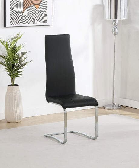 Montclair Upholstered Dining Side Chair Black (Set of 4) - Tampa Furniture Outlet