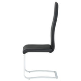 Montclair Upholstered Dining Side Chair Black (Set of 4) - Tampa Furniture Outlet