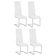 Tampa Furniture Outlet - Coaster - Montclair Upholstered Dining Side Chair White (Set of 4) - 100515WHT