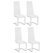 Tampa Furniture Outlet - Coaster - Montclair Upholstered Dining Side Chair White (Set of 4) - 100515WHT