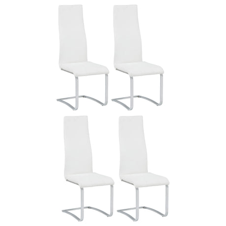 Tampa Furniture Outlet - Coaster - Montclair Upholstered Dining Side Chair White (Set of 4) - 100515WHT