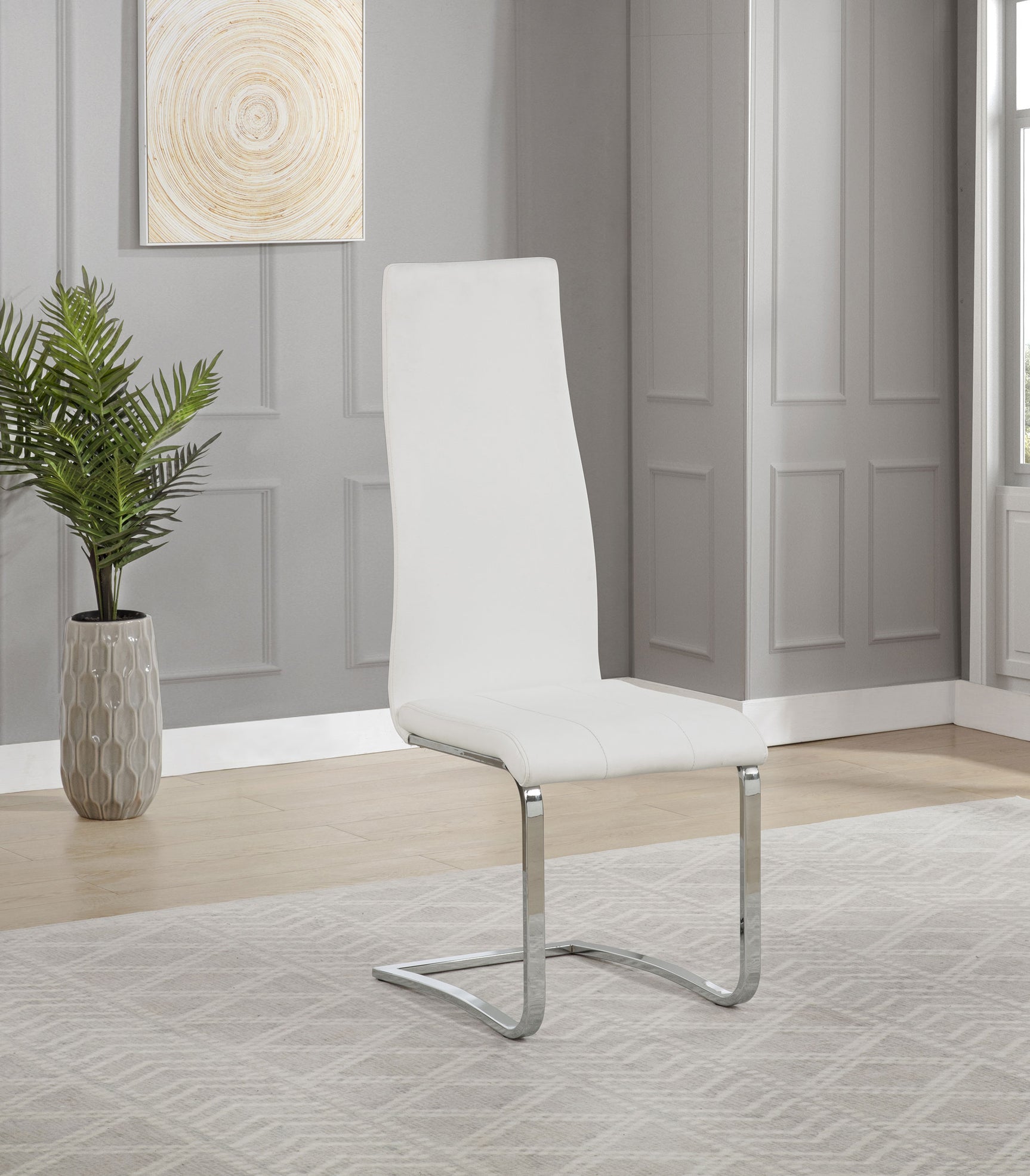 Montclair Upholstered Dining Side Chair White (Set of 4) - Tampa Furniture Outlet
