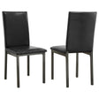 Tampa Furniture Outlet - Coaster - Garza Upholstered Dining Side Chair Black (Set of 2) - 100612