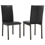 Tampa Furniture Outlet - Coaster - Garza Upholstered Dining Side Chair Black (Set of 2) - 100612