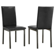 Tampa Furniture Outlet - Coaster - Garza Upholstered Dining Side Chair Black (Set of 2) - 100612
