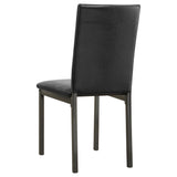 Garza Upholstered Dining Side Chair Black (Set of 2) - Tampa Furniture Outlet