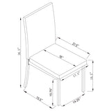 Garza Upholstered Dining Side Chair Black (Set of 2) - Tampa Furniture Outlet
